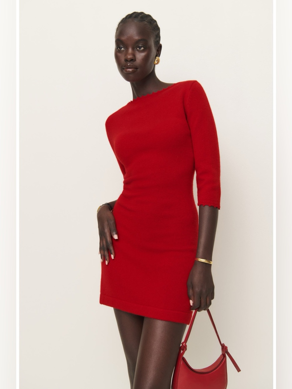 Reformation x Kacey Musgraves Baez Recycled Cashmere & Wool Sweater Minidress